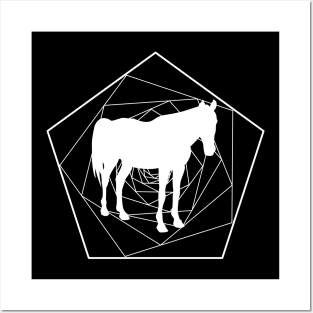 funny horse horses geometry TShirt Posters and Art